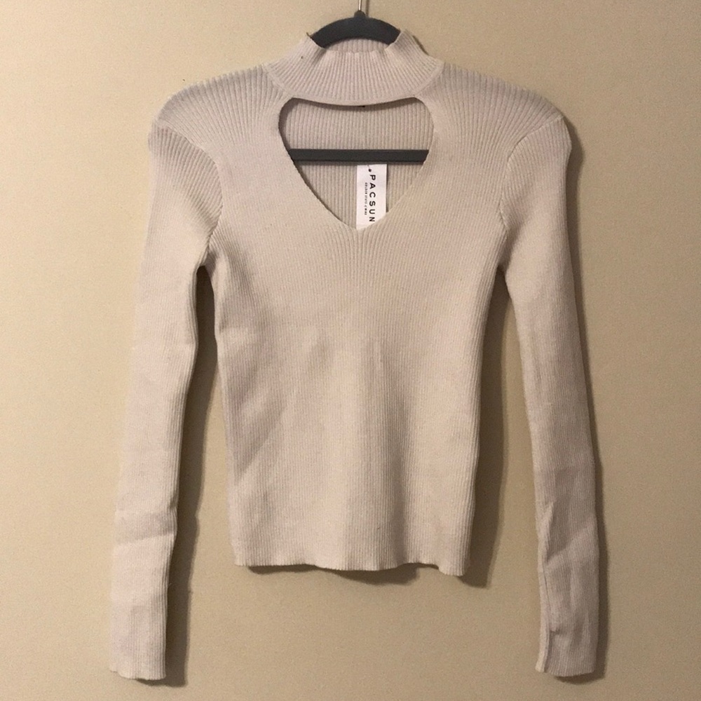 NWT Kendall & Kylie Mockneck Cut Out Sweater